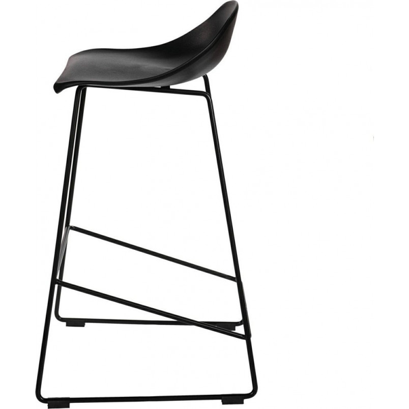 Stołek barowy industrialny Molly Low 66cm czarny - Intesi