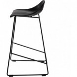 Stołek barowy industrialny Molly Low 66cm czarny - Intesi