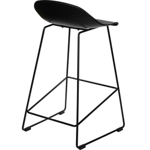 Stołek barowy industrialny Molly Low 66cm czarny - Intesi