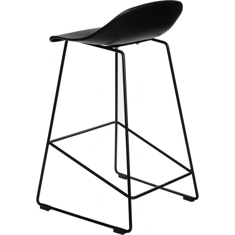 Stołek barowy industrialny Molly Low 66cm czarny - Intesi