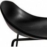 Stołek barowy industrialny Molly Low 66cm czarny - Intesi