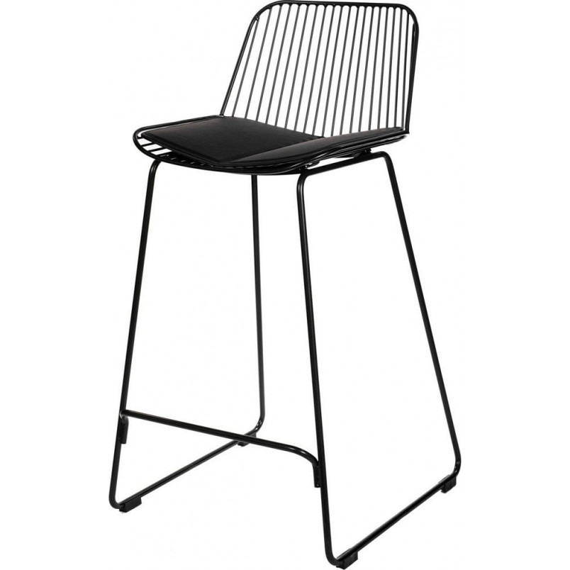 Stołek barowy Dill Low Intesi | Nowoczesny design, czarny