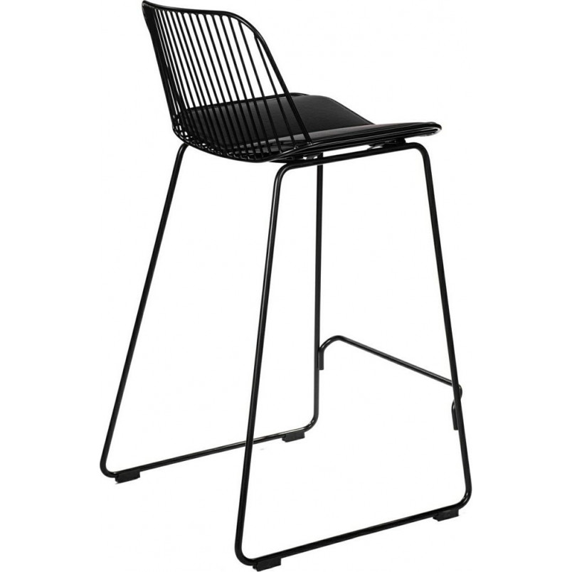 Stołek barowy Dill Low Intesi | Nowoczesny design, czarny