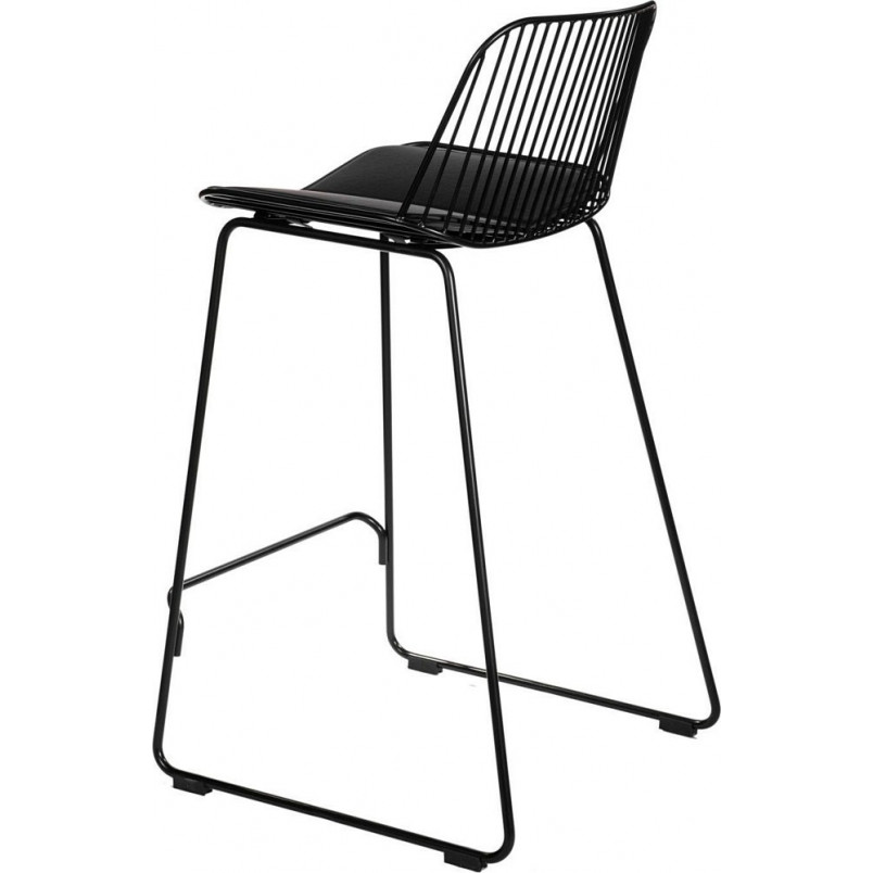 Stołek barowy Dill Low Intesi | Nowoczesny design, czarny