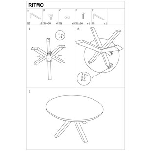 Stół okrągły loft Ritmo 120cm Signal - Stylowy design