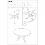 Stół okrągły loft Ritmo 120cm Signal - Stylowy design