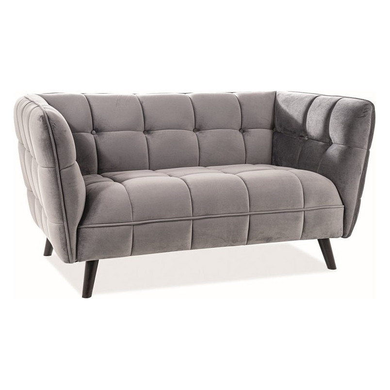Sofa welurowa Castello 145cm szara Signal - Komfort i styl