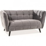 Sofa welurowa Castello 145cm szara Signal - Komfort i styl