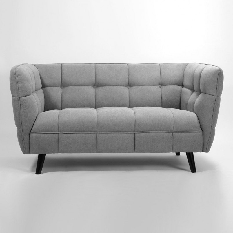 Sofa welurowa Castello 145cm szara Signal - Komfort i styl