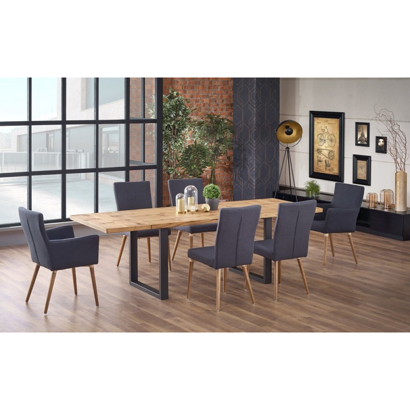 Stół rozkładany loft Perez Halmar | Jasny dąb 160x90