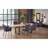 Stół rozkładany loft Perez Halmar | Jasny dąb 160x90