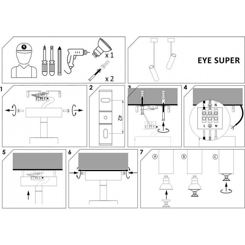 Lampa Sufitowa Minimalistyczna Eye Biała | Nowodvorski