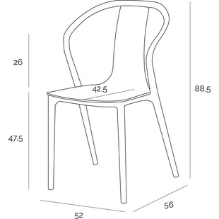Krzesło Bella D2 Design - Drewno Orzech, Nowoczesny Design