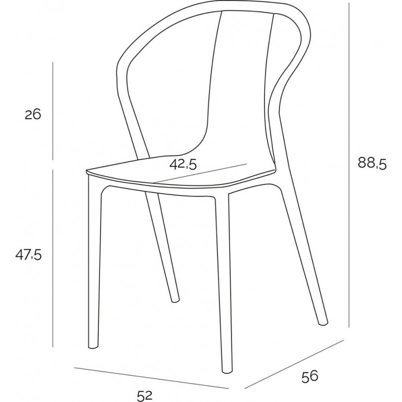 Krzesło Bella D2 Design - Drewno Orzech, Nowoczesny Design
