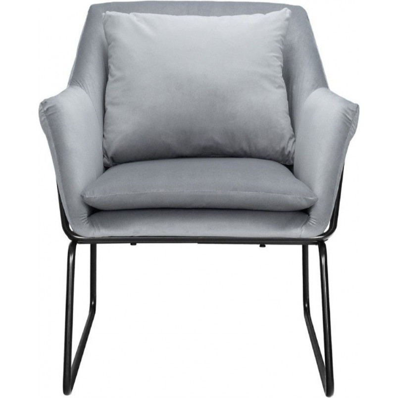 Fotel welurowy Fluence szary - Moos Home | Komfort i styl