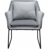 Fotel welurowy Fluence szary - Moos Home | Komfort i styl