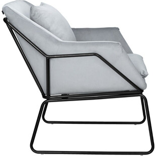 Fotel welurowy Fluence szary - Moos Home | Komfort i styl