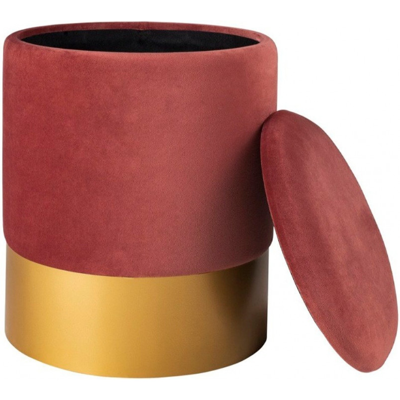 Pufa welurowa ze schowkiem Velvet | Róż Moos Home - Kup teraz!