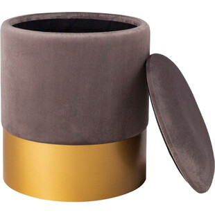 Pufa welurowa szara Moos Home Velvet M - Schowek | Kup teraz!