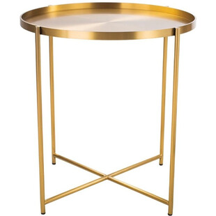 Stolik boczny Moon mosiądz 50cm - Moos Home | Elegancki design