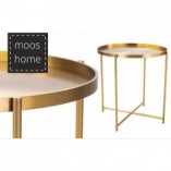 Stolik boczny Moon mosiądz 50cm - Moos Home | Elegancki design
