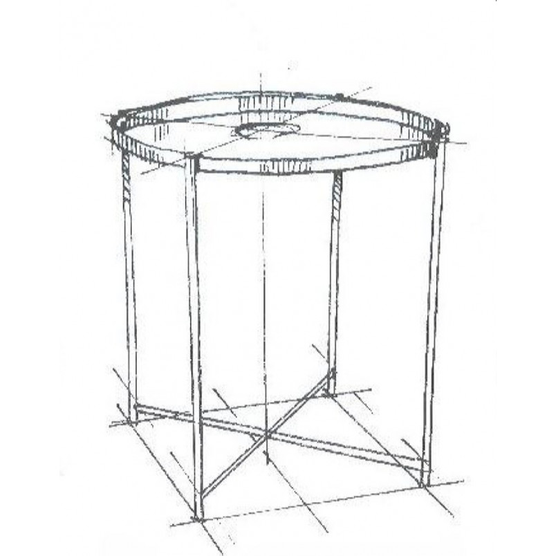 Stolik boczny okrągły Moon 50cm tytan | Moos Home