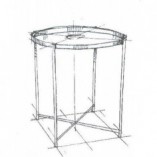 Stolik boczny okrągły Moon 50cm tytan | Moos Home