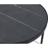 Stolik kawowy okrągły Tre 90cm Nordifra | Marmur Czarny