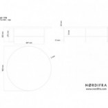 Stolik kawowy okrągły Tre 90cm Nordifra | Marmur Czarny