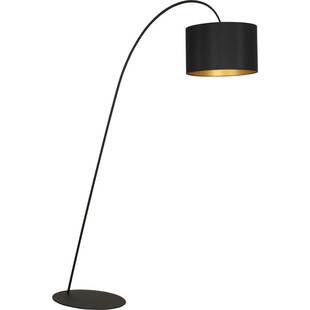 Lampa podłogowa łukowa z abażurem Alice Czarna/Złota marki Nowodvorski