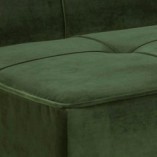 Sofa welurowa rozkładana Actona Perugia | Zielona 3-osobowa