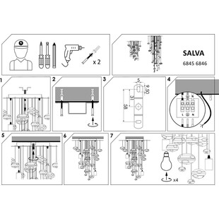 Lampa sufitowa glamour Salva 50 Chrom marki Nowodvorski