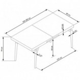 Stół rozkładany loft Cambell | Halmar - 140x80cm