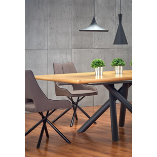 Stół rozkładany loft Derrick | Halmar | 160x90 cm | Dąb naturalny