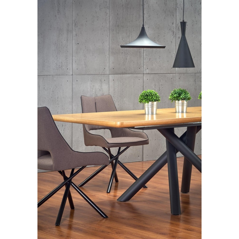 Stół rozkładany loft Derrick | Halmar | 160x90 cm | Dąb naturalny