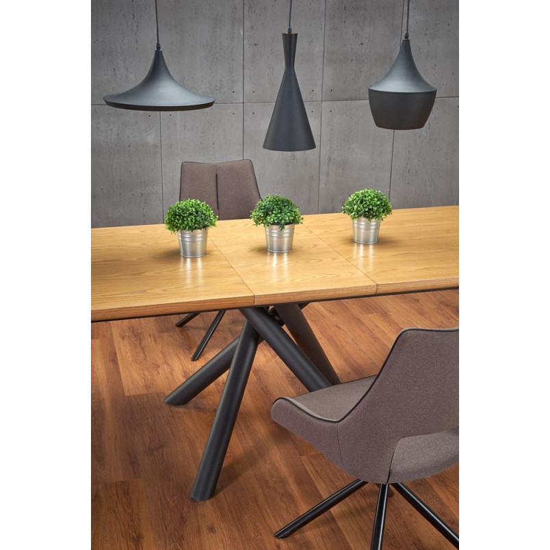 Stół rozkładany loft Derrick | Halmar | 160x90 cm | Dąb naturalny