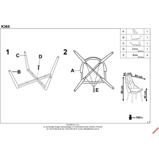 Krzesło welurowe pikowane K365 Halmar - Stylowy design w przystępnej cenie