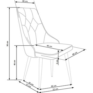Krzesło welurowe pikowane K365 Halmar - Stylowy design w przystępnej cenie