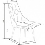 Krzesło welurowe pikowane K365 Halmar - Stylowy design w przystępnej cenie