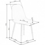 Krzesło welurowe glamour K379 Halmar - Elegancki design | Sklep meblowy