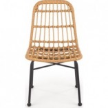 Krzesło rattanowe boho K401 Halmar - Naturalny design