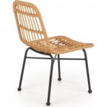 Krzesło rattanowe boho K401 Halmar - Naturalny design