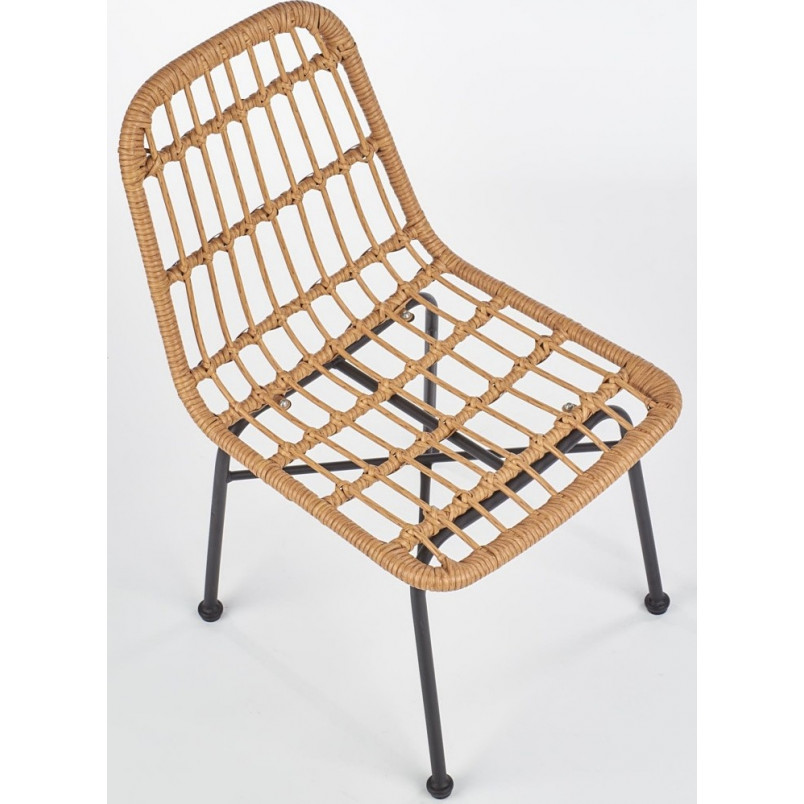 Krzesło rattanowe boho K401 Halmar - Naturalny design