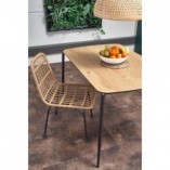 Krzesło rattanowe boho K401 Halmar - Naturalny design