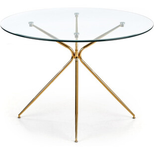 Stół szklany okrągły glamour Rondo 110cm - Halmar