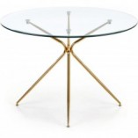 Stół szklany okrągły glamour Rondo 110cm - Halmar