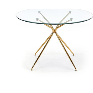 Stół szklany okrągły glamour Rondo 110cm - Halmar