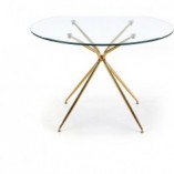Stół szklany okrągły glamour Rondo 110cm - Halmar