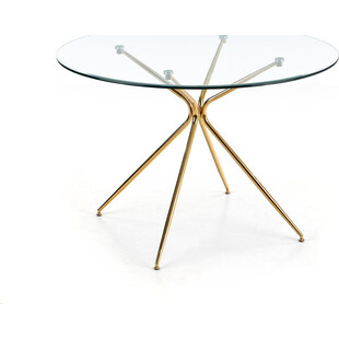 Stół szklany okrągły glamour Rondo 110cm - Halmar