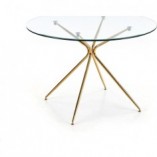 Stół szklany okrągły glamour Rondo 110cm - Halmar